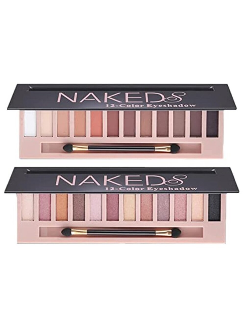 BestLand 2 Pack 12 Colors Makeup Nude Colors Eyeshadow Palette Natural Nude
